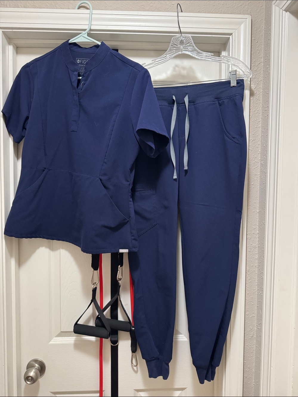 Figs Insiza Limited Edition Women's Navy Scrub Top & Jogger Pants